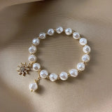 White Gold Daisy & Sunflower Bracelet