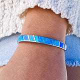 Blue Opal & Silver Bracelet