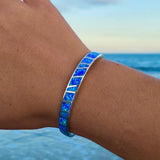 Blue Opal & Silver Bracelet