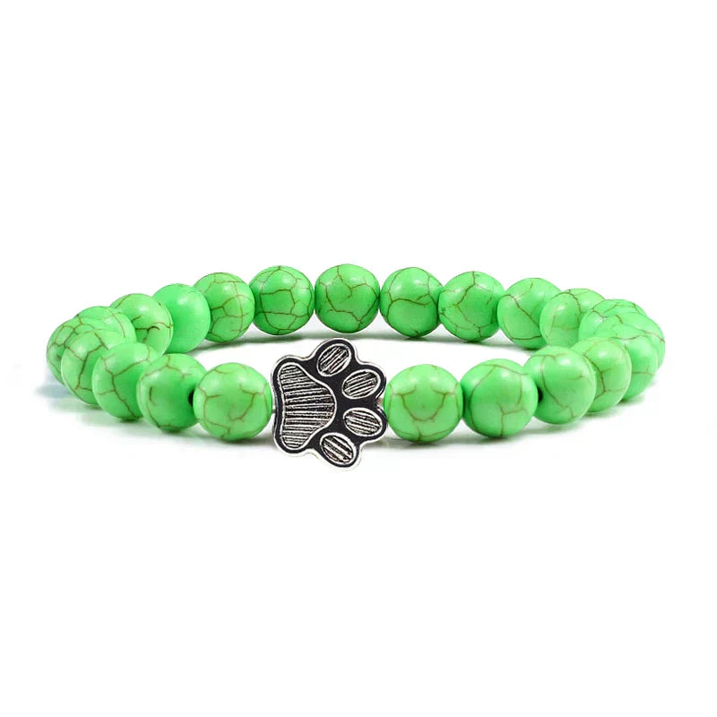 Paw-Shaped Natural Stone Pearl Bracelet