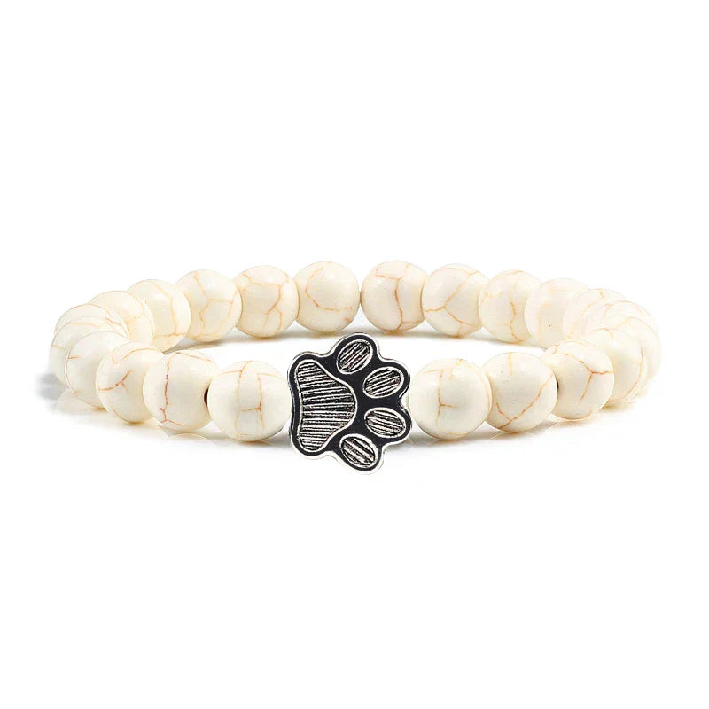 Paw-Shaped Natural Stone Pearl Bracelet