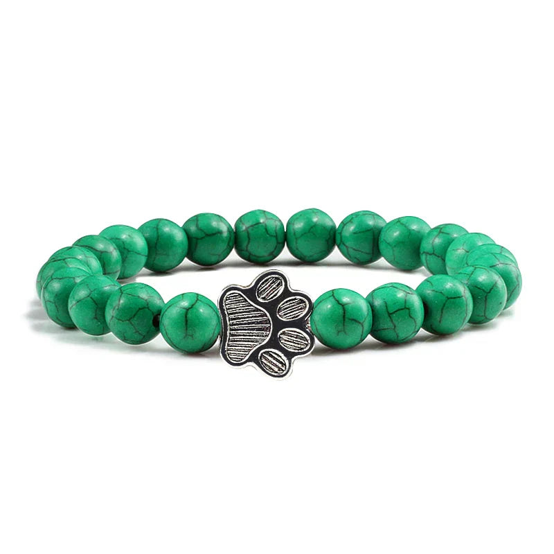 Paw-Shaped Natural Stone Pearl Bracelet