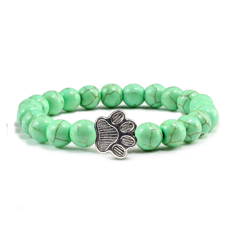 Paw-Shaped Natural Stone Pearl Bracelet