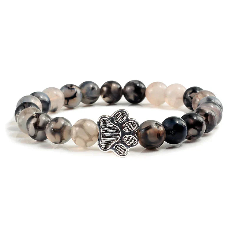 Paw-Shaped Natural Stone Pearl Bracelet
