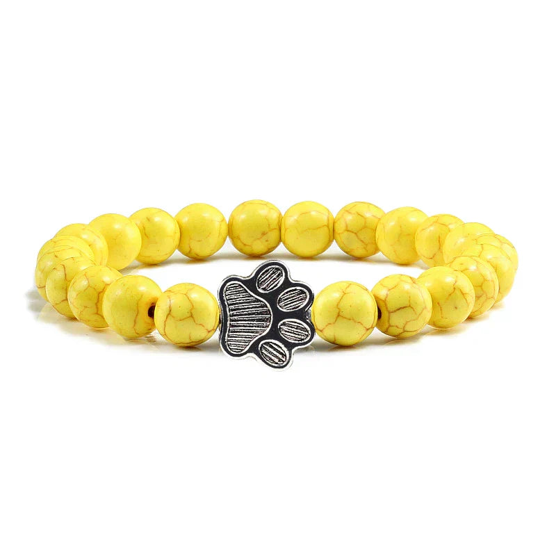 Paw-Shaped Natural Stone Pearl Bracelet