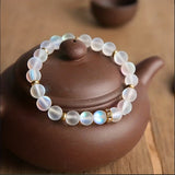 Bracelet with Confidence, Daisies & Moonstone