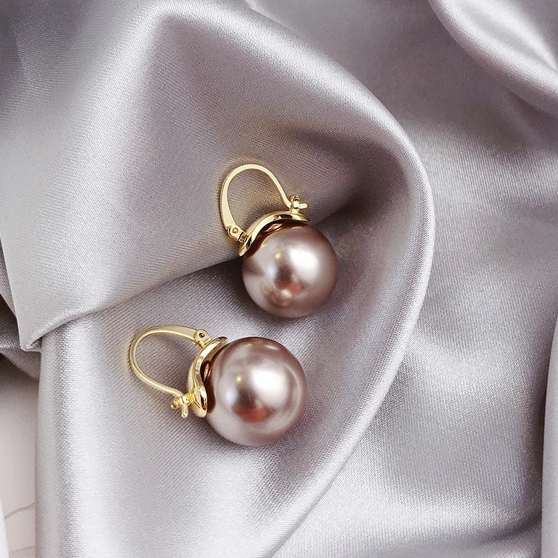 Large Earrings with Gold Daisies