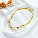 Two-Sided Retro Gold Necklace Sorella Gem