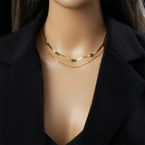 Two-Sided Retro Gold Necklace Sorella Gem