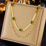 Two-Sided Retro Gold Necklace Sorella Gem