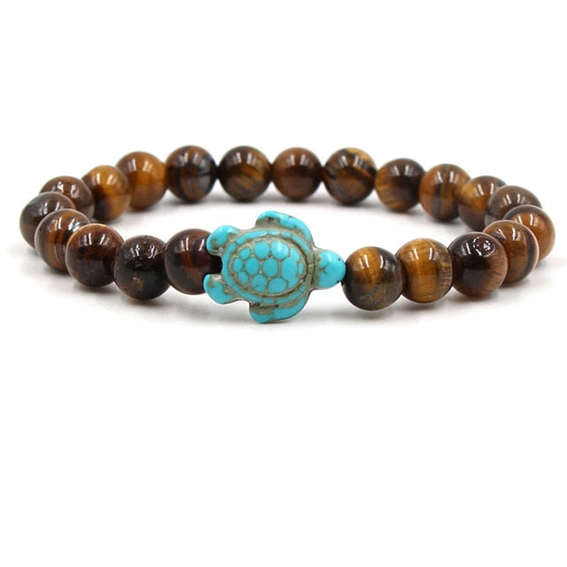 Exclusive Natural Stone Turtle Bracelet