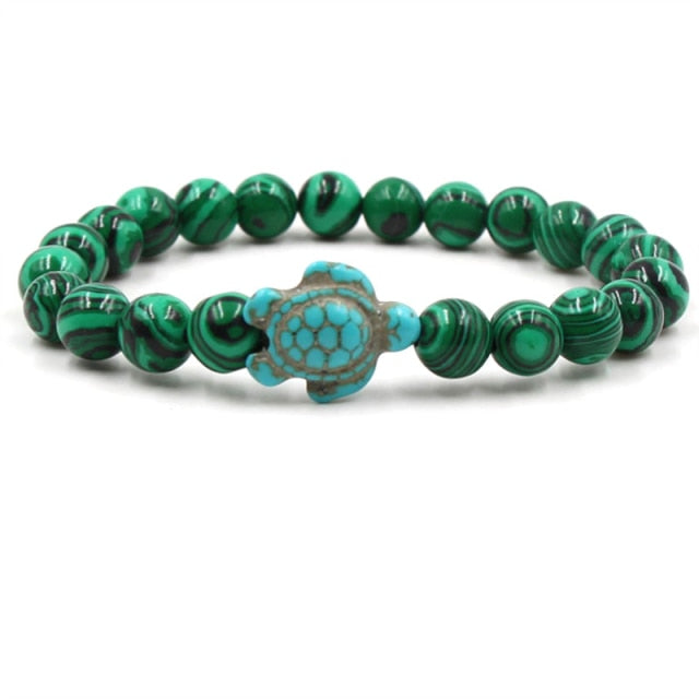 Exclusive Natural Stone Turtle Bracelet