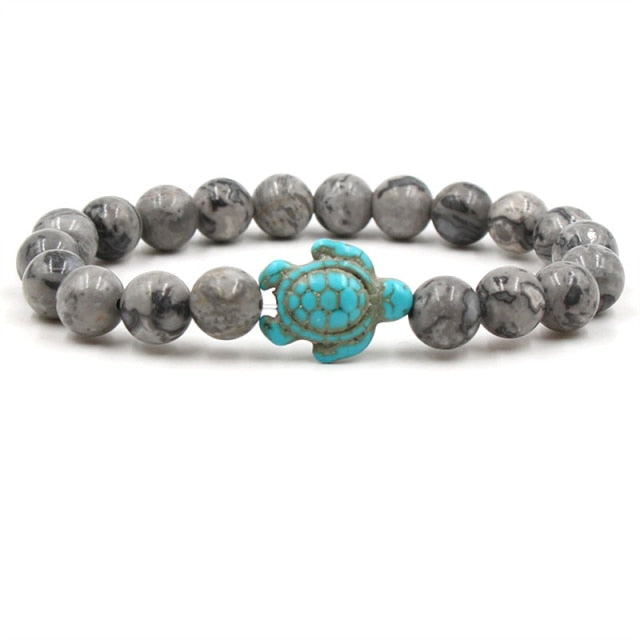 Exclusive Natural Stone Turtle Bracelet