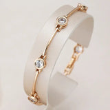 Elegant Gold Cubic Zirconia Bracelet