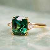 Elegant Square Emerald Ring