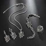 Elegant Silver Set with Cubic Zirconia