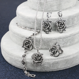 Elegant Silver Set with Cubic Zirconia