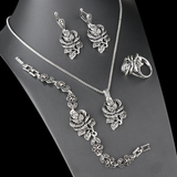 Elegant Silver Set with Cubic Zirconia