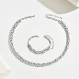 Elegant Fishtail-Shaped Set with Glass & Stones