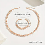 Elegant Fishtail-Shaped Set with Glass & Stones