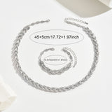 Elegant Fishtail-Shaped Set with Glass & Stones