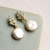 Elegant Earrings with Baroque Pearls