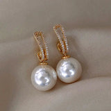 Elegant Earrings with Pearls & Cubic Zirconia