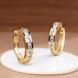 Elegant Gold Rings with Crystals