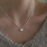 Classic Necklace with Unique Silver Pendant