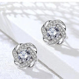 Cross-Shaped Earrings with Floral Pattern