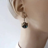 Ball-Shaped Earrings in Antique Gold