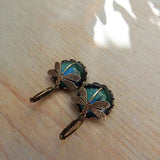 Ball-Shaped Earrings in Antique Gold