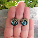 Ball-Shaped Earrings in Antique Gold