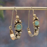 Ethno-Retro Style Earrings with Pendant