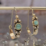 Ethno-Retro Style Earrings with Pendant