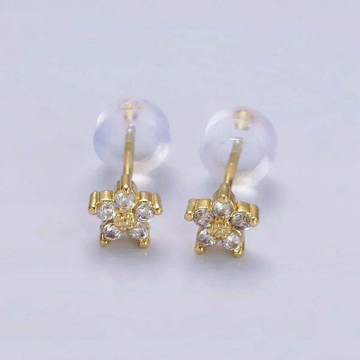 Earrings with Delicate Floral Pattern