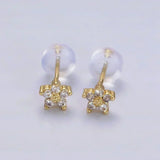 Earrings with Delicate Floral Pattern
