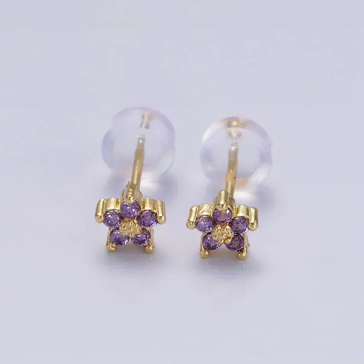 Earrings with Delicate Floral Pattern