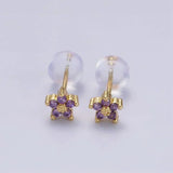Earrings with Delicate Floral Pattern
