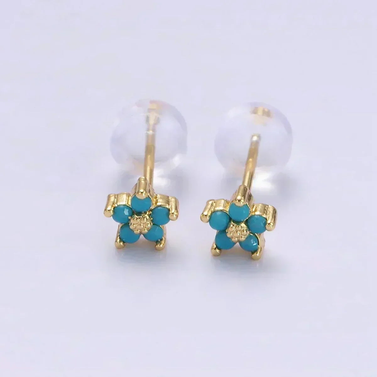 Earrings with Delicate Floral Pattern