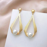 Earrings with Crystals & Round Pearls
