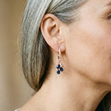 Earrings with Blue Crystals