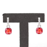 Earrings with Rubies & Diamonds