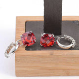 Earrings with Rubies & Diamonds