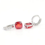 Earrings with Rubies & Diamonds