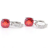 Earrings with Rubies & Diamonds