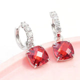 Earrings with Rubies & Diamonds