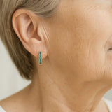 Emerald & Diamond Gold Earrings