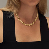 Cuban Necklace with Large Gold Links