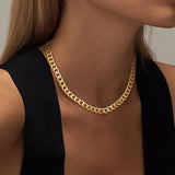 Cuban Necklace with Large Gold Links